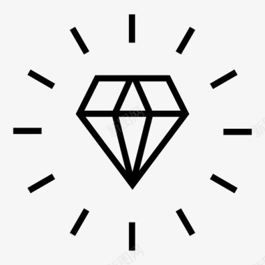 钻石闪亮珍贵图标图标
