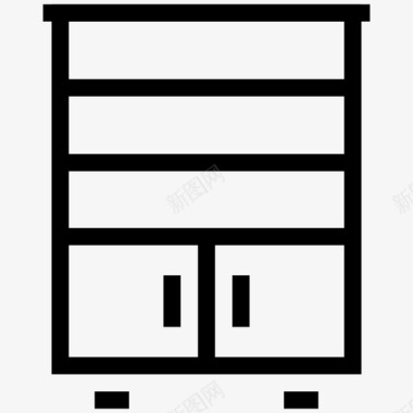 衣柜储藏衣橱架子图标图标