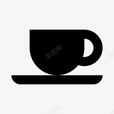 咖啡茶瓷器图标图标