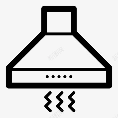 烤箱罩通风炉灶罩图标图标