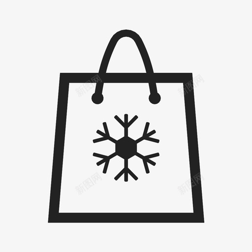 圣诞袋圣诞节购物图标svg_新图网 https://ixintu.com 圣诞 圣诞节 圣诞袋 容器 把手 礼物 节日 购物