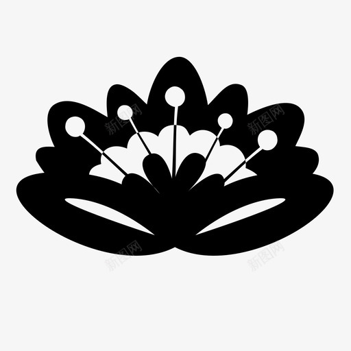 莲花植物花瓣图标svg_新图网 https://ixintu.com 和平 咒语 植物 爱 瑜伽 花 花园 花朵 花瓣 莲花