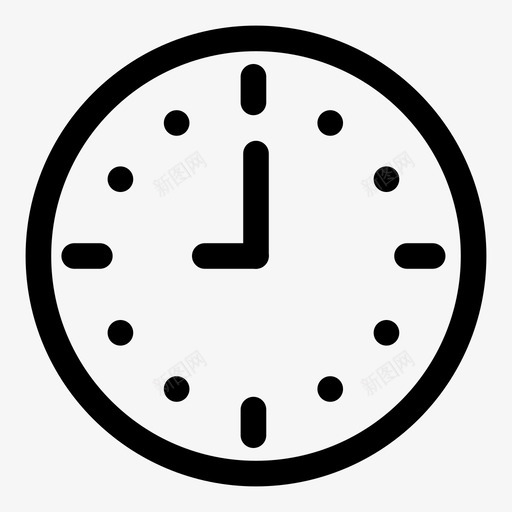 9点钟钟面早晚图标svg_新图网 https://ixintu.com 9点钟 手表 早晚 时间 计时器 钟面