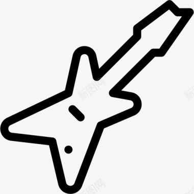 电吉他摇滚乐乐器图标图标
