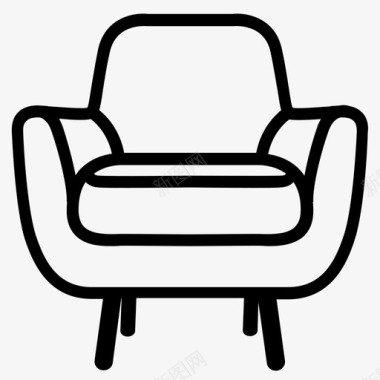 椅子坐下休息图标图标