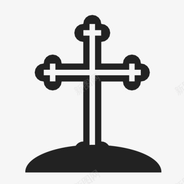 十字架基督复活节图标图标