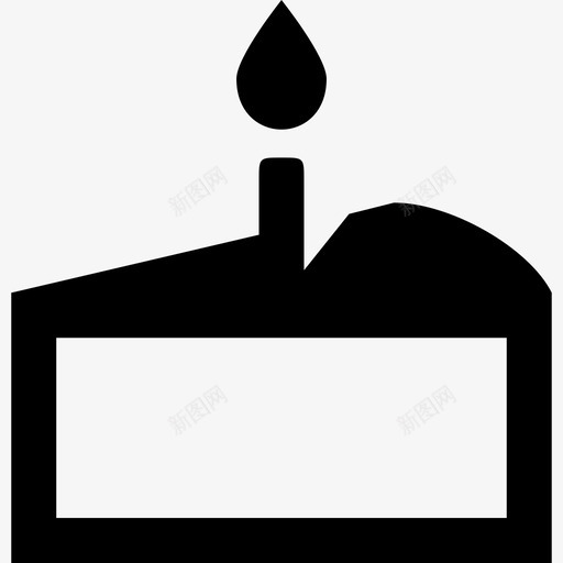 蛋糕片周年纪念生日图标svg_新图网 https://ixintu.com 一个 周年纪念 庆典 生日 生日蛋糕 蛋糕片 蜡烛