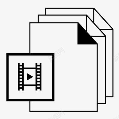 视频文件单击文档图标图标