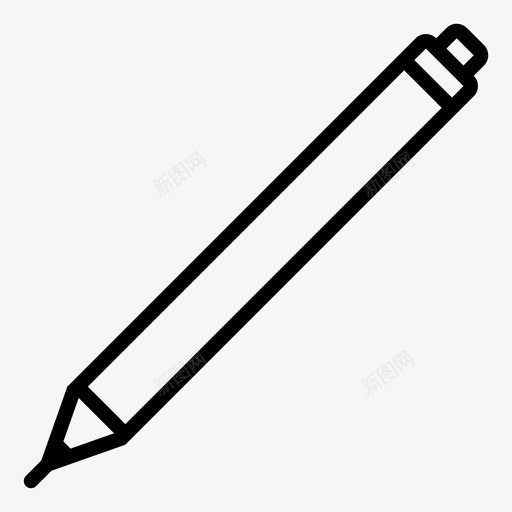 笔线标记图标svg_新图网 https://ixintu.com 书写 多行 机械铅笔 标记 笔 笔帽 素描 线 记号笔第二卷 轮廓 铅笔 锐利 锐利笔