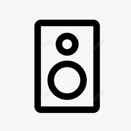 扬声器高音声音图标svg_新图网 https://ixintu.com 低音 声音 扬声器 放大器 用户界面设置 电子 音乐 音量 音频 高音