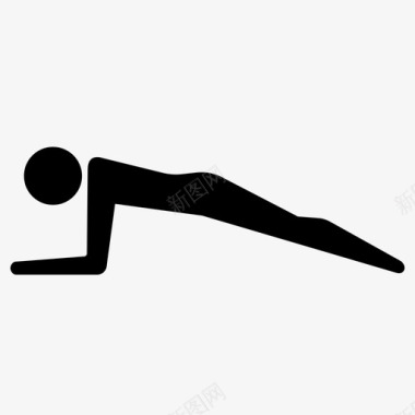 瑜伽前臂支架式锻炼图标图标