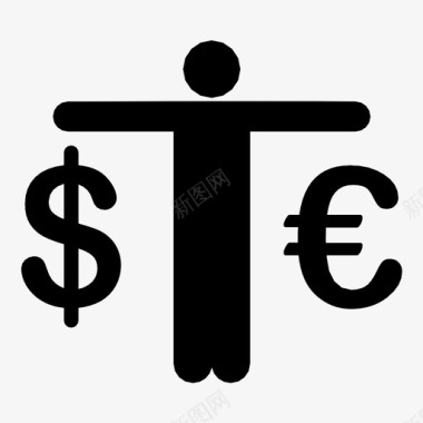 货币兑换外汇交易人图标图标