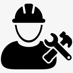 工业设施工匠劳工安全帽图标高清图片