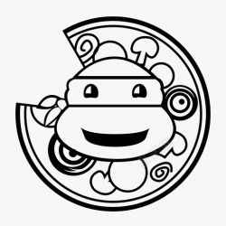 变种人忍者龟披萨配料番茄图标高清图片