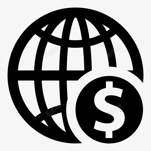 带美元符号的球体世界环球图标svg_新图网 https://ixintu.com 世界 人力资源 全球 国际 地球图 带美元符号的球体 环球 经济 美元