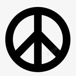 沉默的爱和平嬉皮士运动和平运动图标高清图片