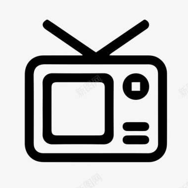 电视视频电视机图标图标