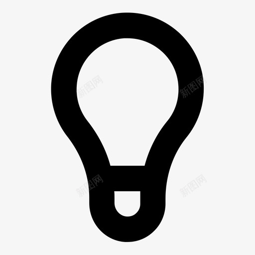 灯泡对象材料图标svg_新图网 https://ixintu.com 大图标 对象 展示件 想法 文章 材料 灯 灯泡 项目