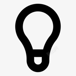 大图展示灯泡对象材料图标高清图片
