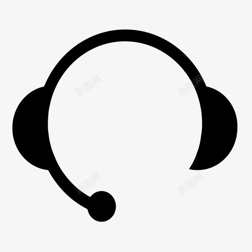 耳机voip通话图标svg_新图网 https://ixintu.com voip 免提 呼叫中心 工作 收听 游戏 耳机 通信 通话