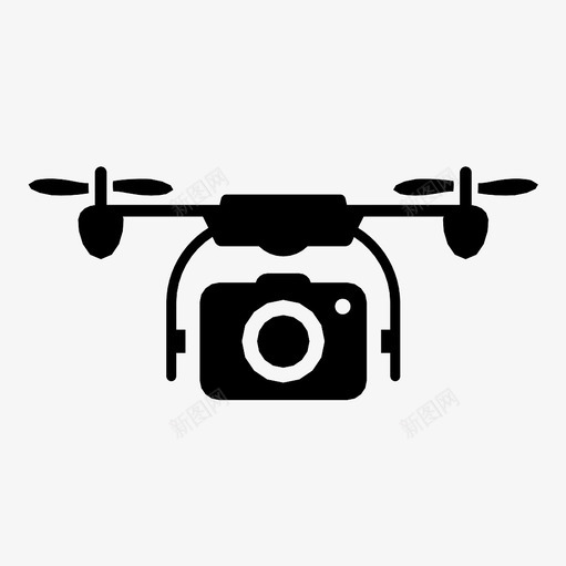 无人机旋翼机遥控图标svg_新图网 https://ixintu.com 四旋翼机 旋翼机 无人机 无线电控制 照相机 遥控