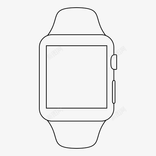 智能手表苹果手表数字手表图标svg_新图网 https://ixintu.com iwatch 可穿戴 数字手表 智能手表 苹果手表