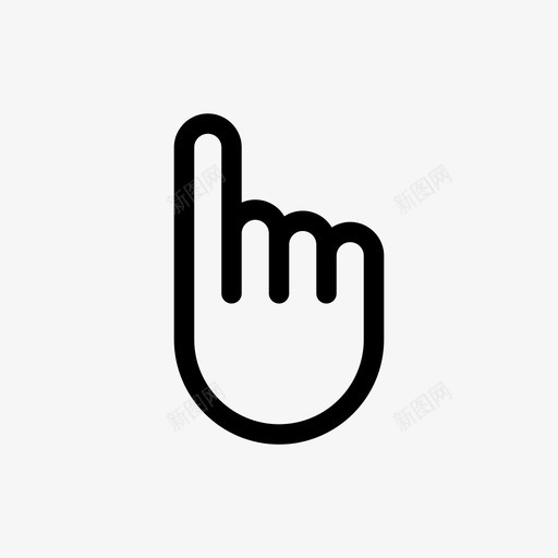 向上导航一个手指图标svg_新图网 https://ixintu.com 一个手指 人 右手 向上 导航 手势 指向 指向上 指针