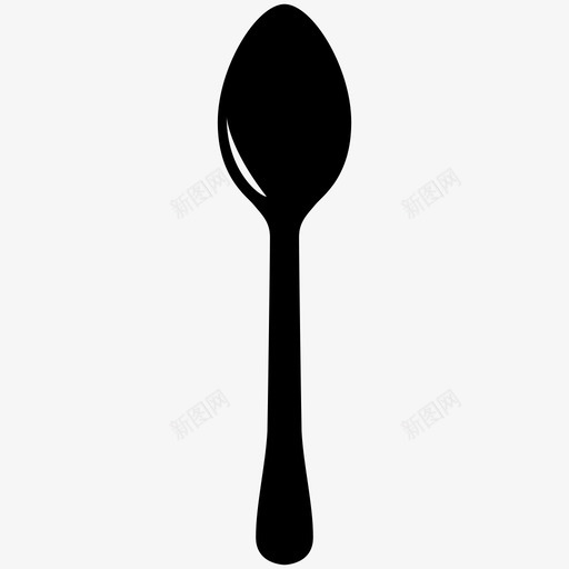 勺子餐具吃的图标svg_新图网 https://ixintu.com 勺子 吃的 汤 汤匙 餐具