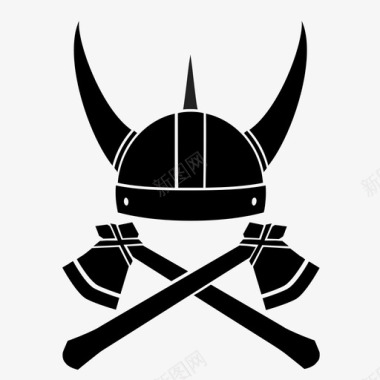 北欧海盗帽斯堪的纳维亚半岛掠夺图标图标
