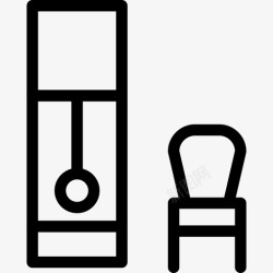 房子内部祖父时钟房子内部房子家具图标高清图片