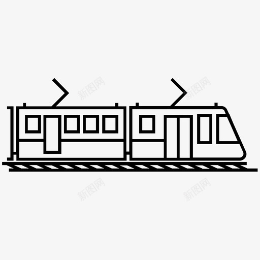 火车铁路旅游图标svg_新图网 https://ixintu.com 旅游 有轨电车 火车 轨道 运输 铁路