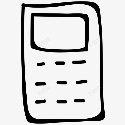 移动电话技术电子图标svg_新图网 https://ixintu.com 技术 消费电子 消费设备 电子 电子设备 移动电话 设备 通信 酒店和餐厅手绘涂鸦图标