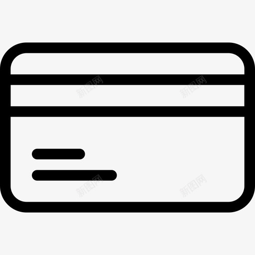 信用卡刷卡支付图标svg_新图网 https://ixintu.com 信用卡 借记卡 刷卡 支付 收费 磁条 货币 货币线图标 金融