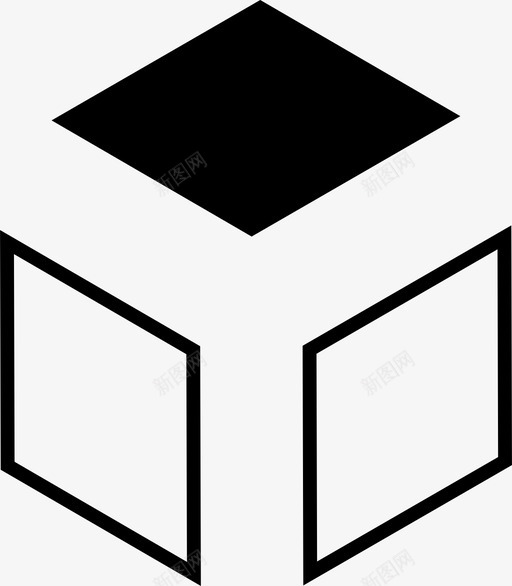 立方体3d3d打印机图标svg_新图网 https://ixintu.com 3d 3d打印机 商务和展示 尺寸 开放式 技术图纸 立方体 立方体形状 等轴测 顶部
