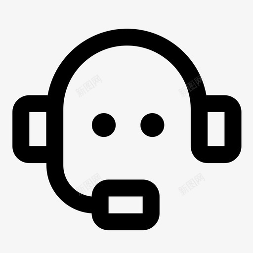 呼叫中心对话耳机图标svg_新图网 https://ixintu.com 你好 呼叫中心 对话 帮助 服务 粗体线图标 耳机 麦克风