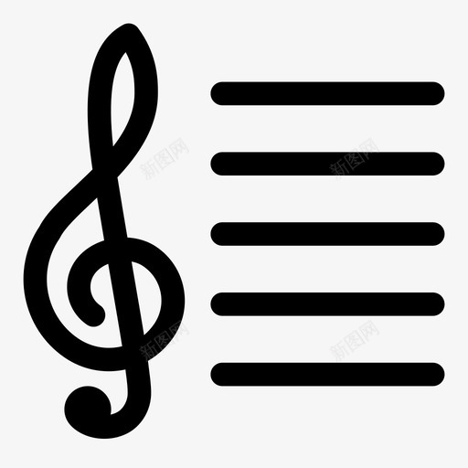高音谱号曲调符号图标svg_新图网 https://ixintu.com 曲调 木棍 演奏 符号 音乐家 音符 高音谱号