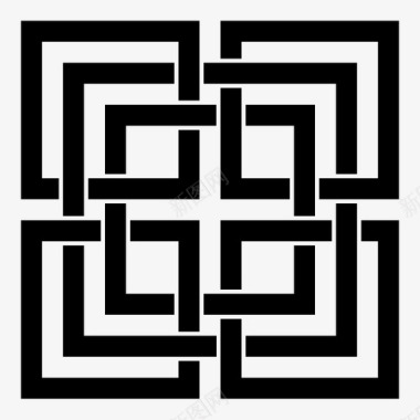 上海链接编织瓷砖图标图标
