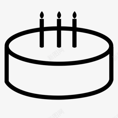 蛋糕生日蜡烛图标图标