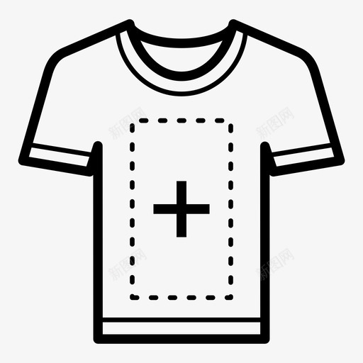 t恤加号印花图标svg_新图网 https://ixintu.com t恤 上传设计 加号 印花 服装 短袖