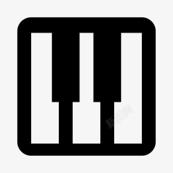 音乐置顶按钮logo钢琴按钮键图标高清图片