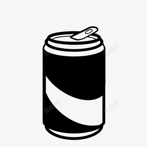 罐苏打水回收图标svg_新图网 https://ixintu.com 冷却 包装 可回收 回收 容器 打开 液体 罐 苏打水 饮料