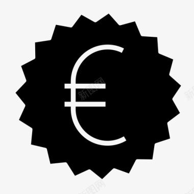 欧元符号卖完出售图标图标