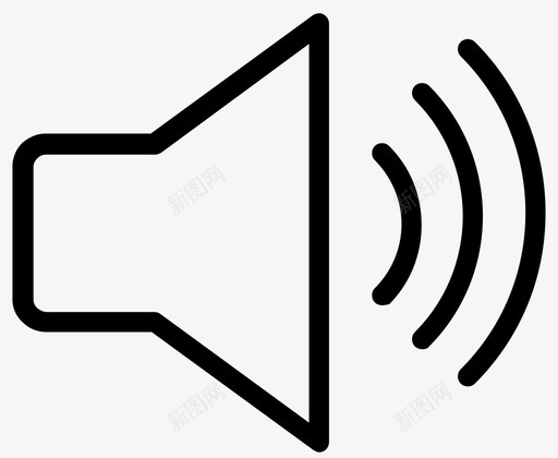 扬声器音量声音柔和图标svg_新图网 https://ixintu.com 响亮 声音 手机 扬声器音量 收听 柔和 电脑 线路图标 静音 音频 高音量