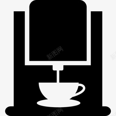 咖啡机滴水器咖啡杯图标图标