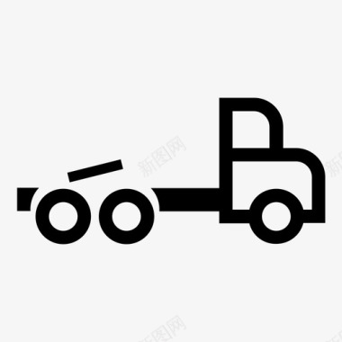 卡车六轮车移动服务图标图标