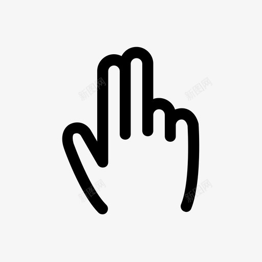 触摸两个手指轻触图标svg_新图网 https://ixintu.com 两个手指 互动 双手 感知 手势 抚摸 按压 点击 触摸 轻拍 轻触