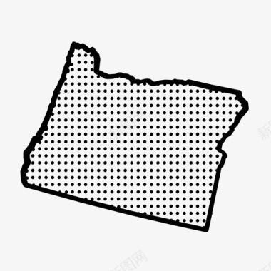 俄勒冈州地理位置地图图标图标