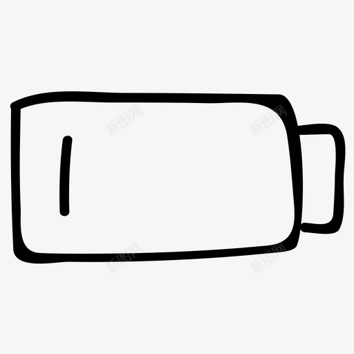 低电池电子手绘涂鸦图标svg_新图网 https://ixintu.com 低电池 电子手绘涂鸦图标