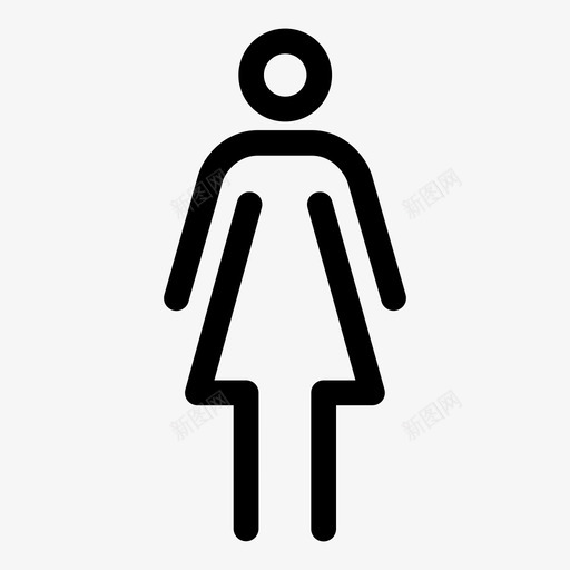 女人单身人图标svg_新图网 https://ixintu.com 人 单身 女人 女孩 女性 性别 用户 身材