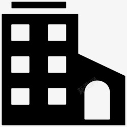 办公楼入口建筑拱形入口商业中心图标高清图片